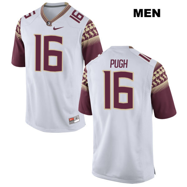 Men's NCAA Nike Florida State Seminoles #16 Jacob Pugh College White Stitched Authentic Football Jersey EBG3569KY